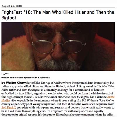 FrightFest '18: The Man Who Killed Hitler and Then the Bigfoot